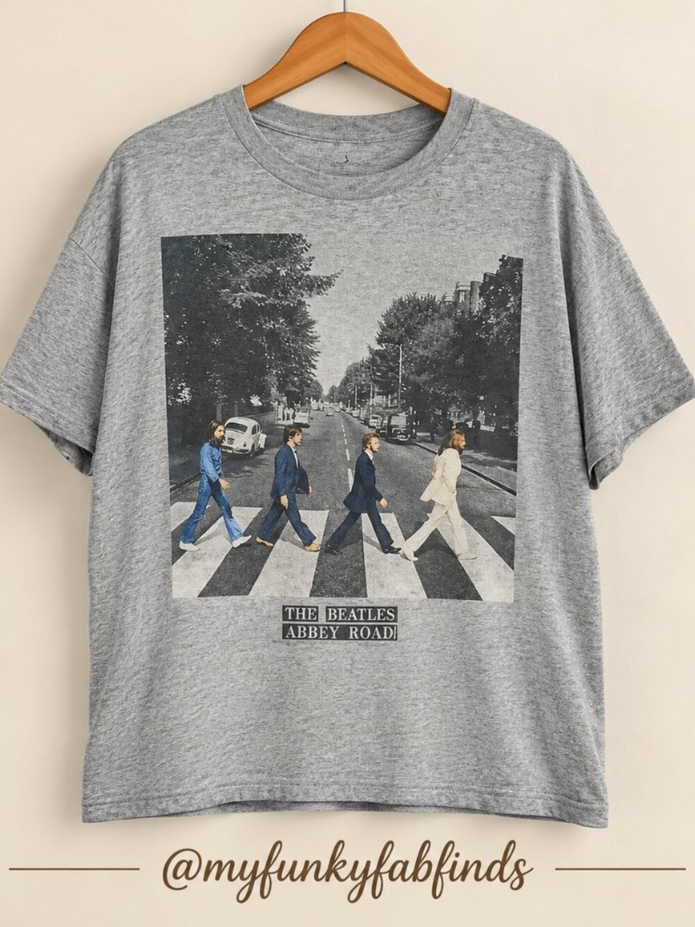 The Beatles Abbey Road Graphic T-Shirt Gray XXL